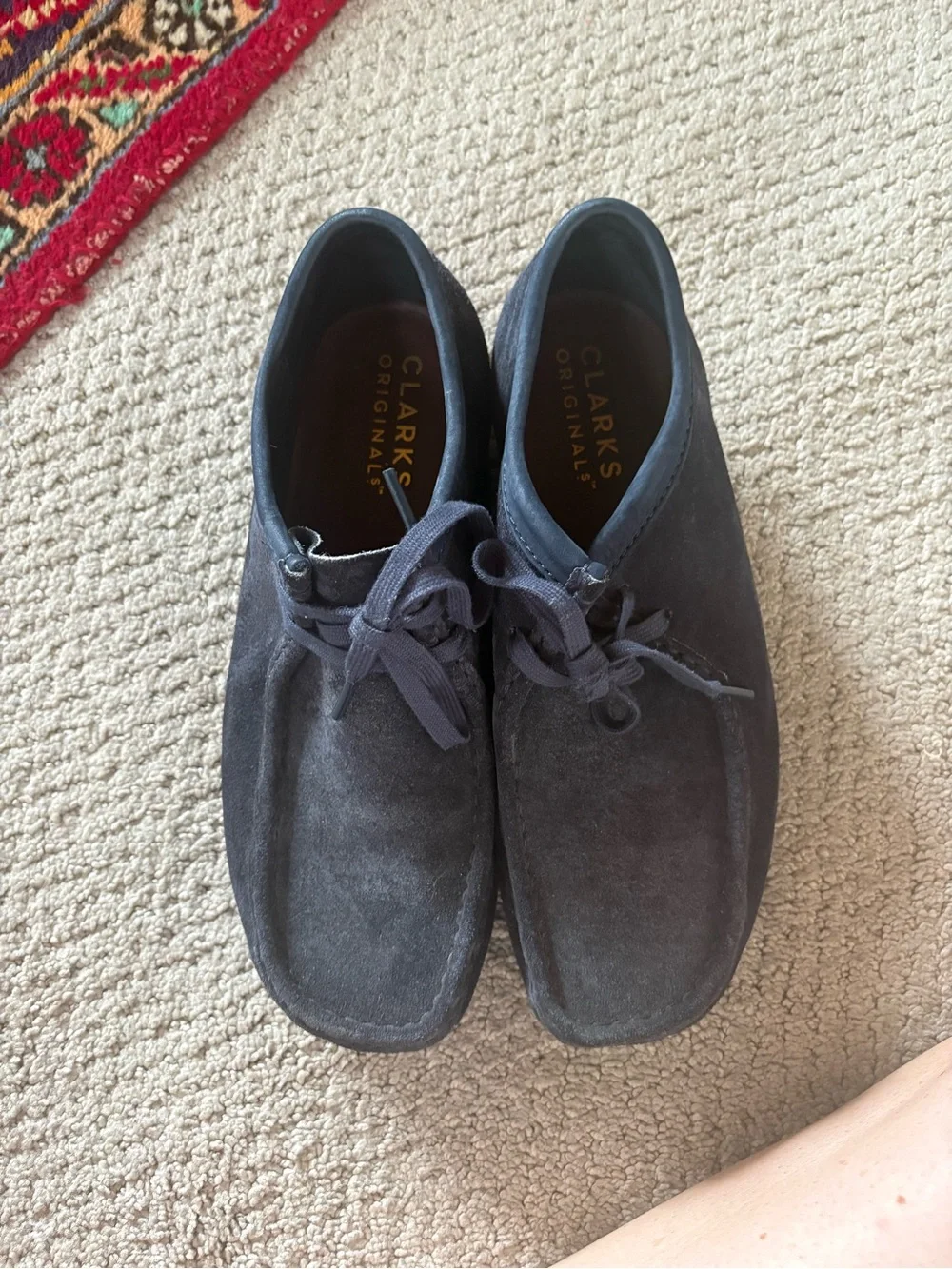 Men’s Navy Suede Wallabee Casual Shoes